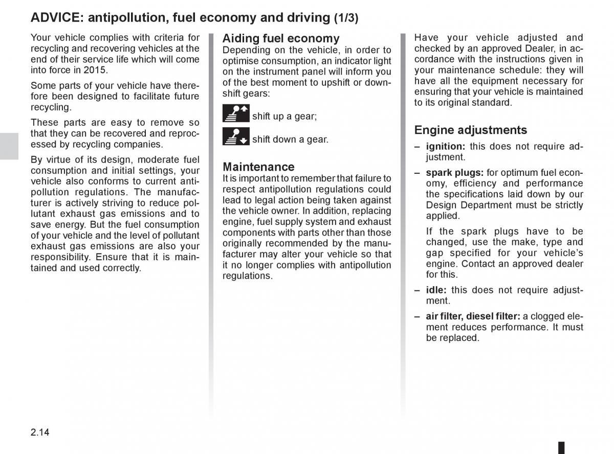 Renault Koleos owners manual / page 92