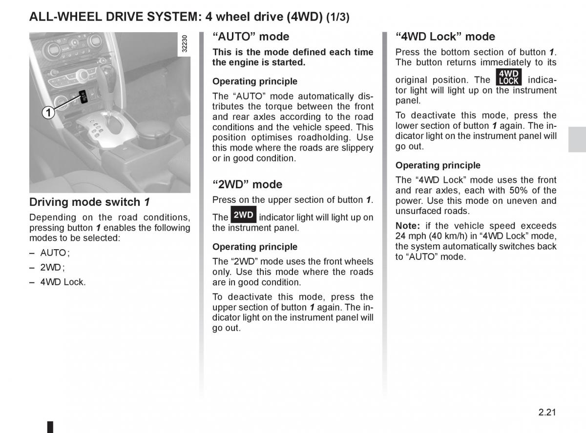 Renault Koleos owners manual / page 99