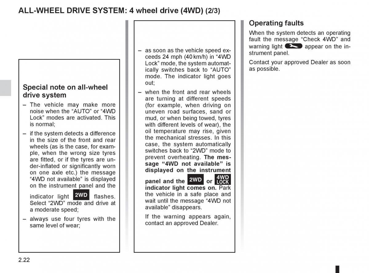 Renault Koleos owners manual / page 100