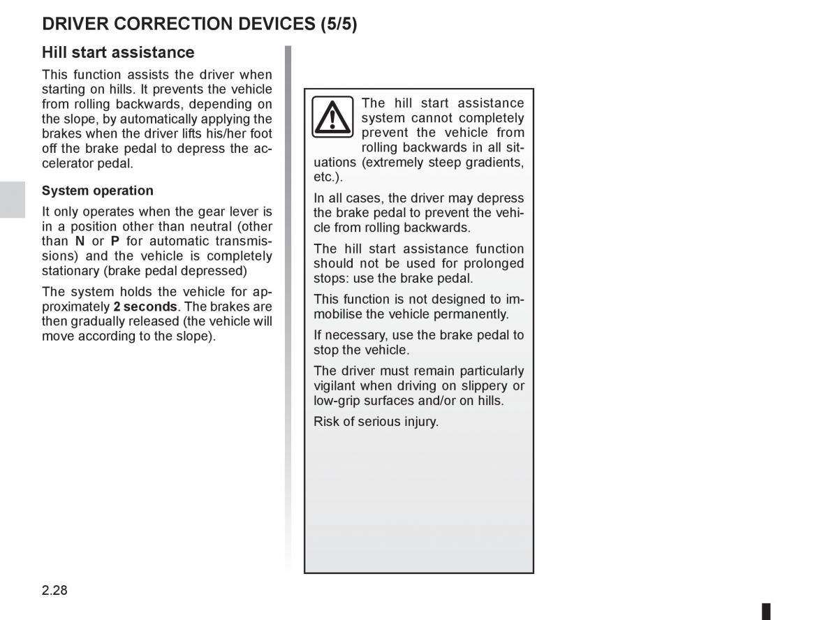 Renault Koleos owners manual / page 106