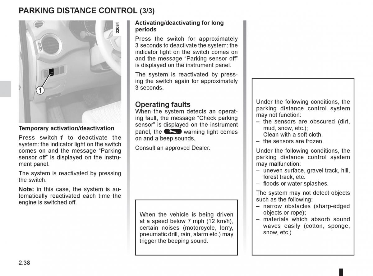 Renault Koleos owners manual / page 116