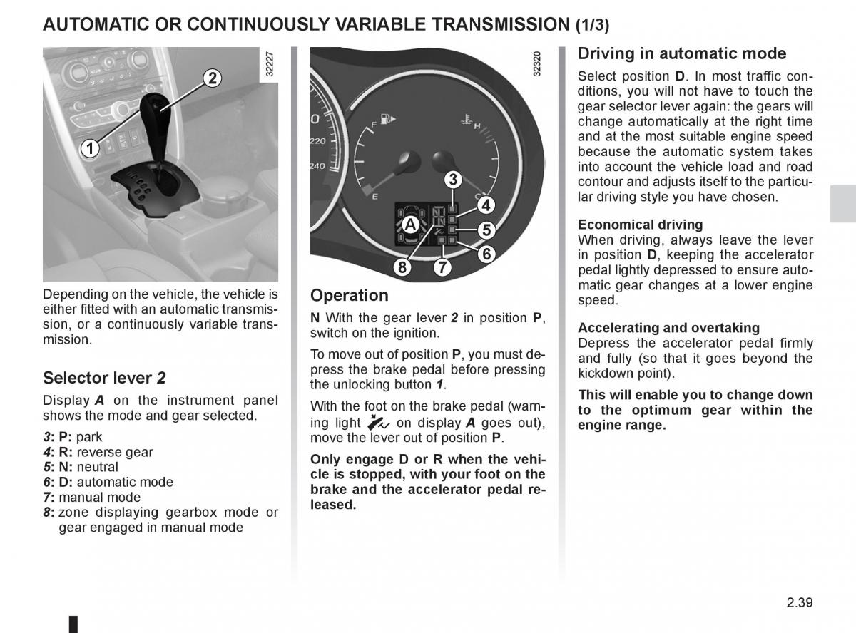 Renault Koleos owners manual / page 117