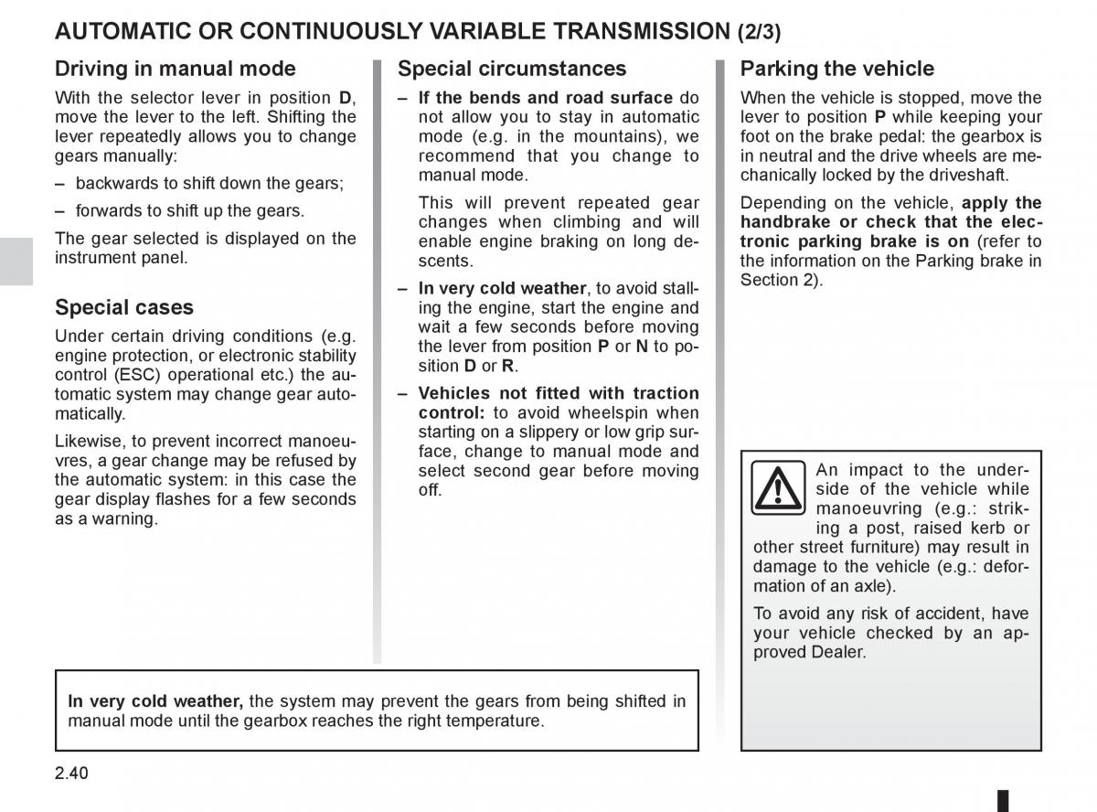 Renault Koleos owners manual / page 118