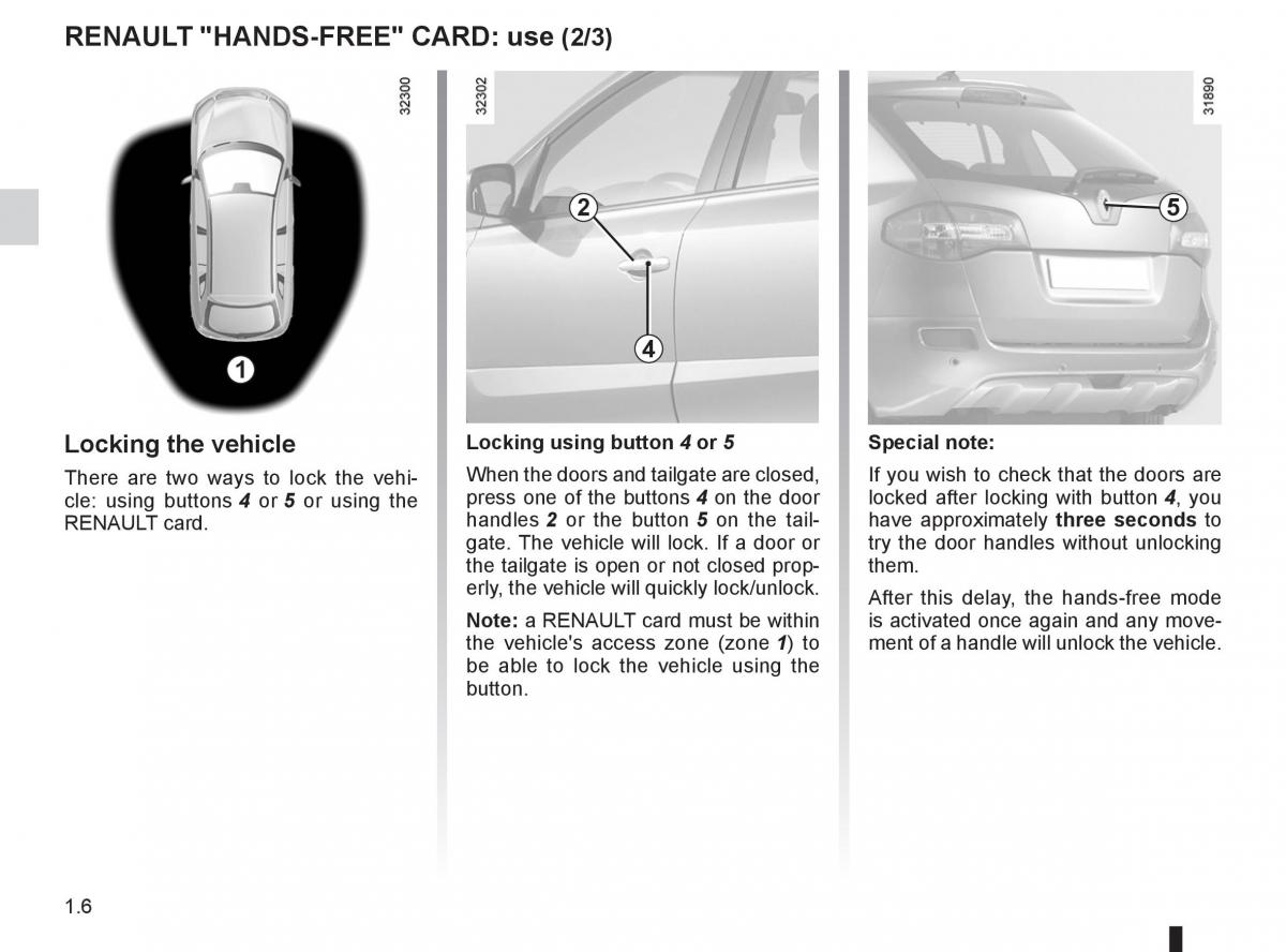 Renault Koleos owners manual / page 12