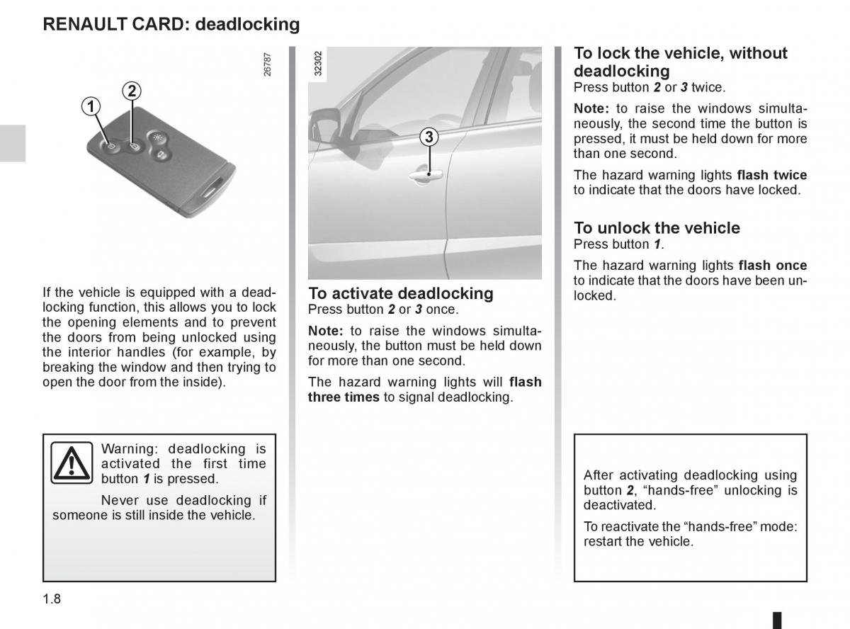 Renault Koleos owners manual / page 14