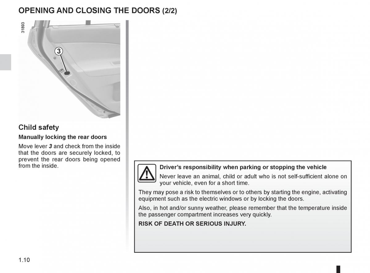 Renault Koleos owners manual / page 16