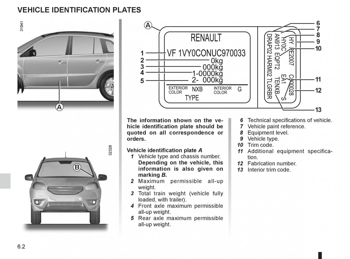 Renault Koleos owners manual / page 210