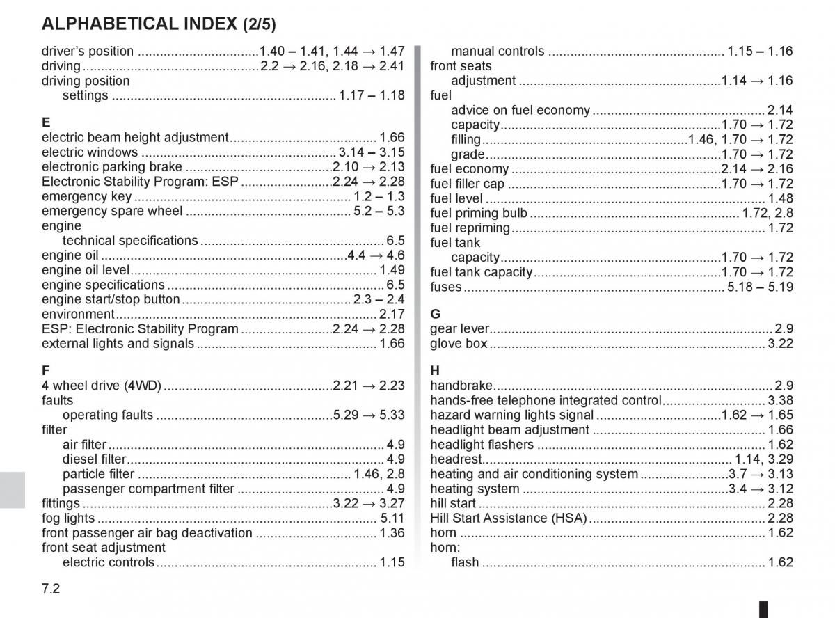 Renault Koleos owners manual / page 228