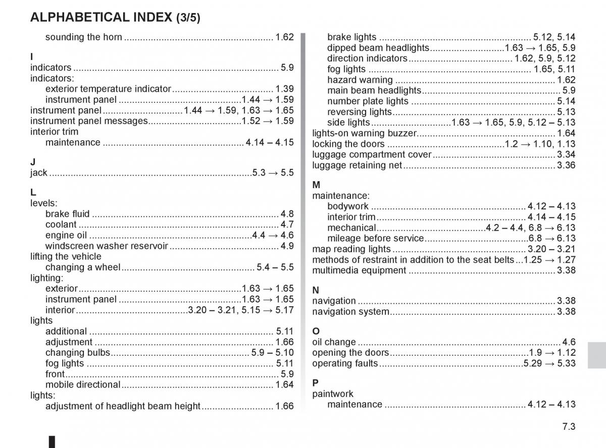 Renault Koleos owners manual / page 229