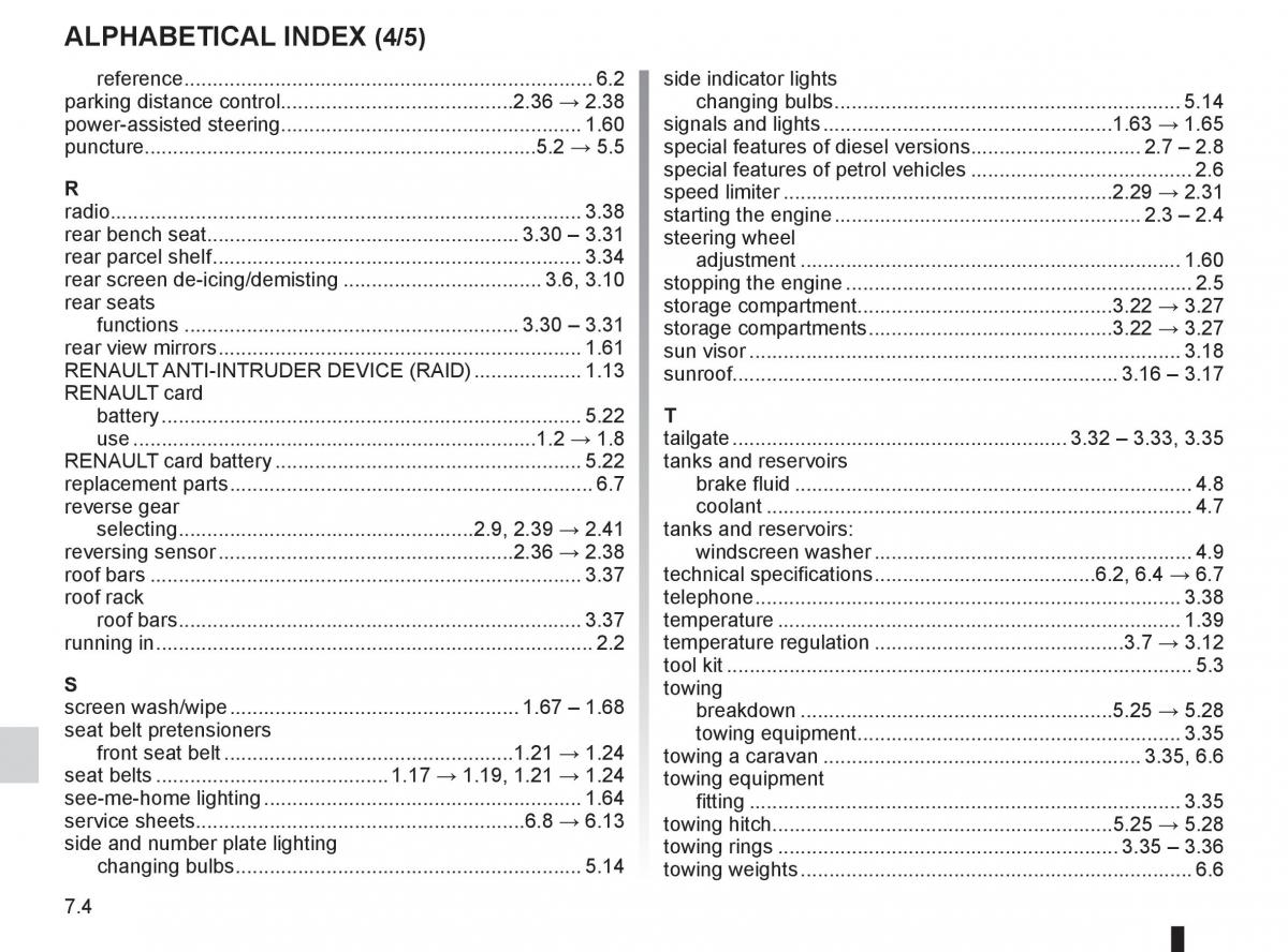 Renault Koleos owners manual / page 230