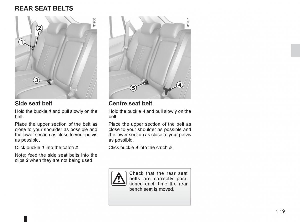 Renault Koleos owners manual / page 25