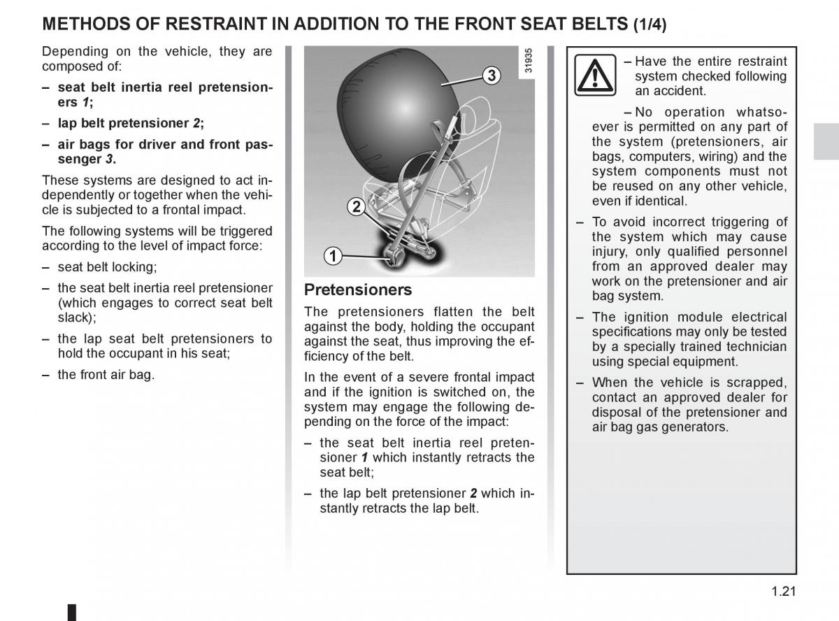 Renault Koleos owners manual / page 27