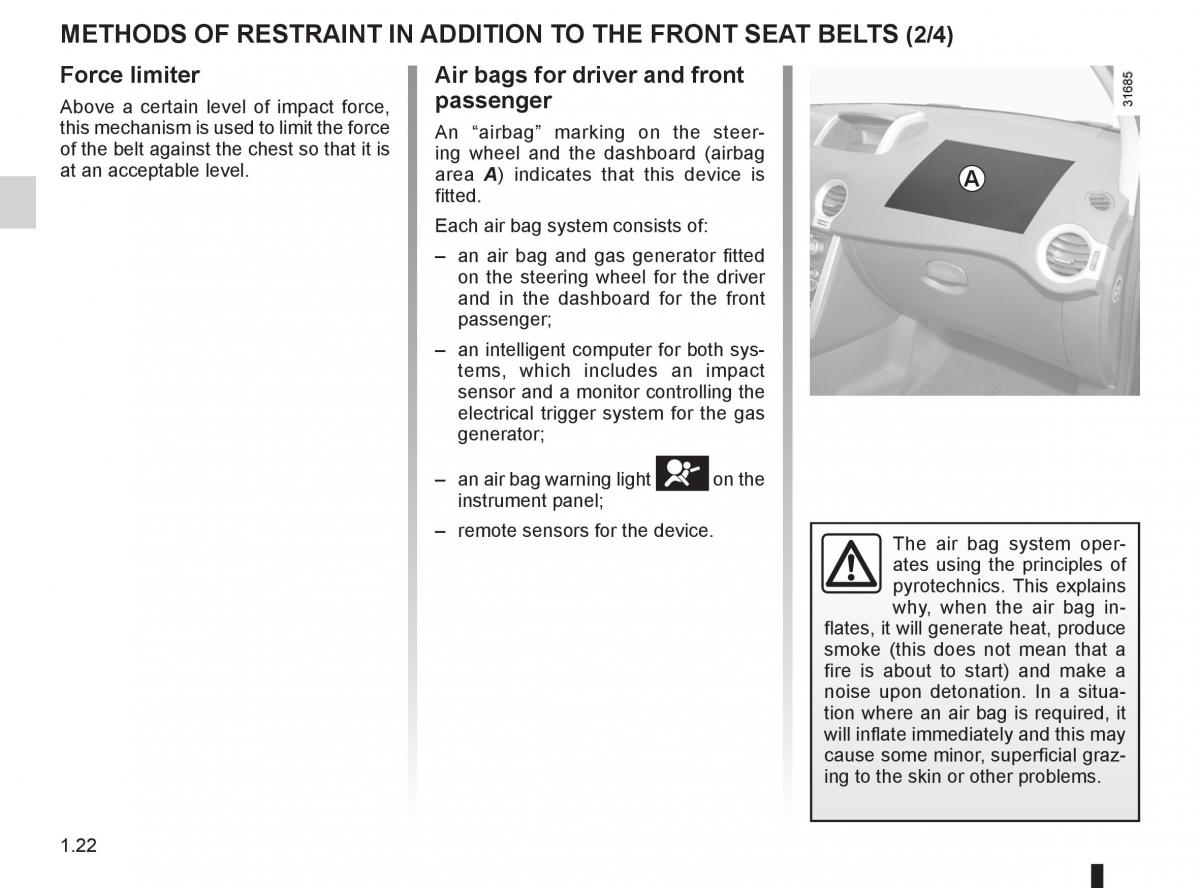 Renault Koleos owners manual / page 28