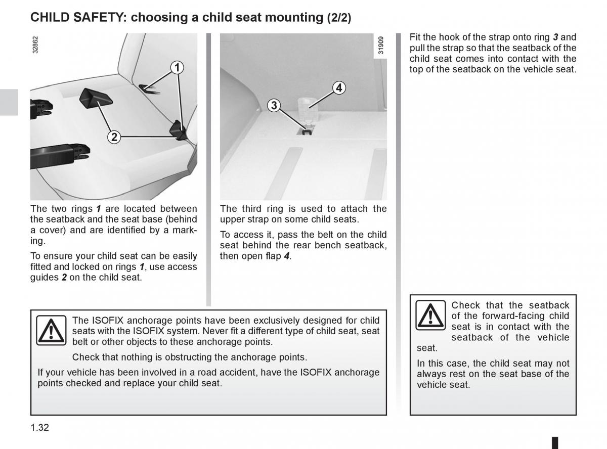 Renault Koleos owners manual / page 38