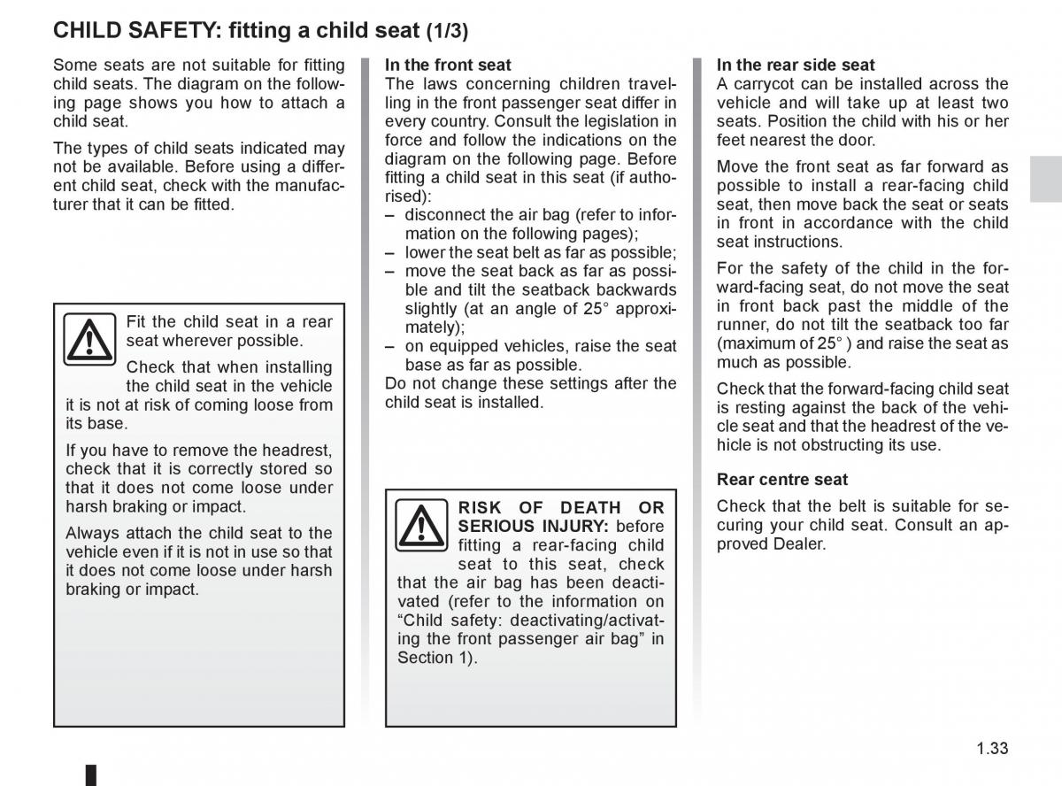 Renault Koleos owners manual / page 39