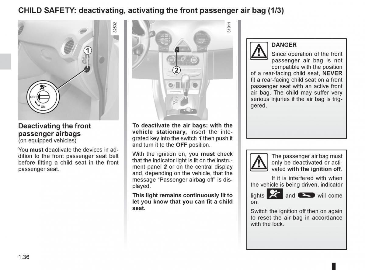 Renault Koleos owners manual / page 42