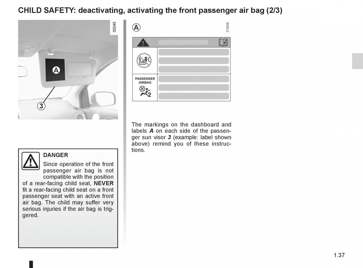 Renault Koleos owners manual / page 43