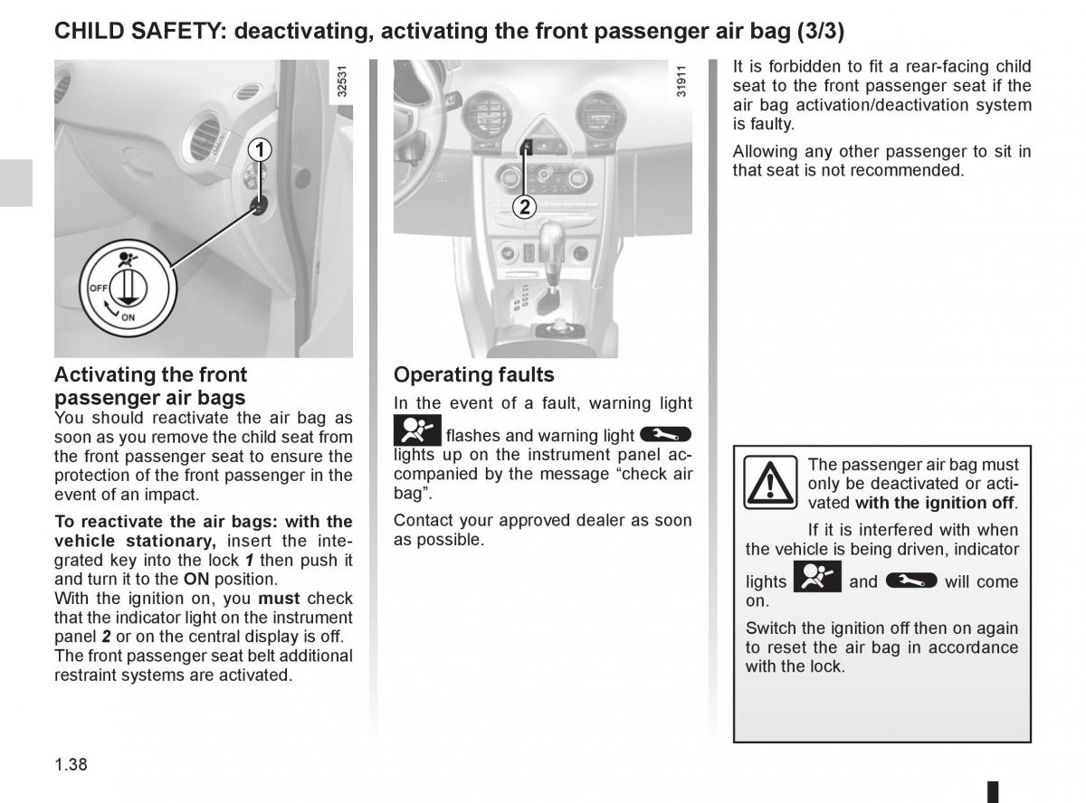 Renault Koleos owners manual / page 44