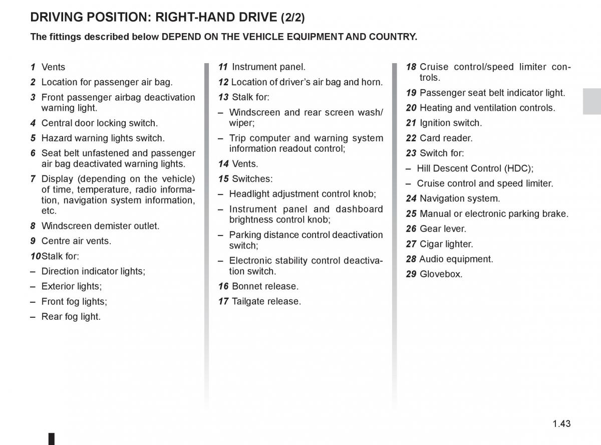 Renault Koleos owners manual / page 49