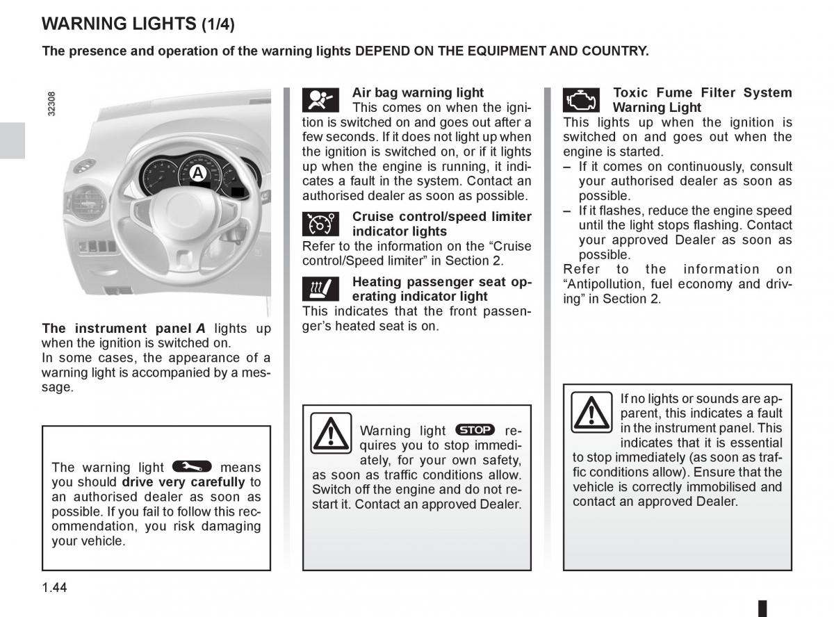 Renault Koleos owners manual / page 50