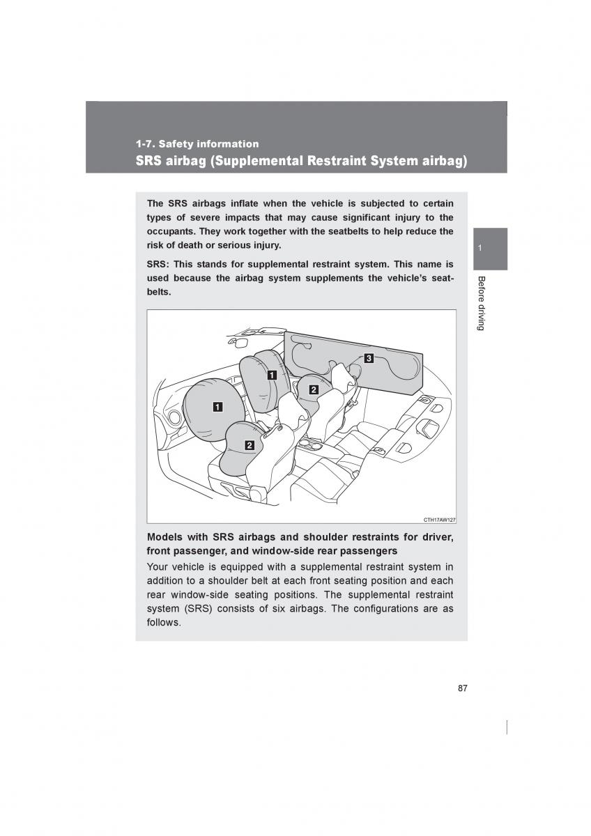 manual  Subaru BRZ owners manual / page 87