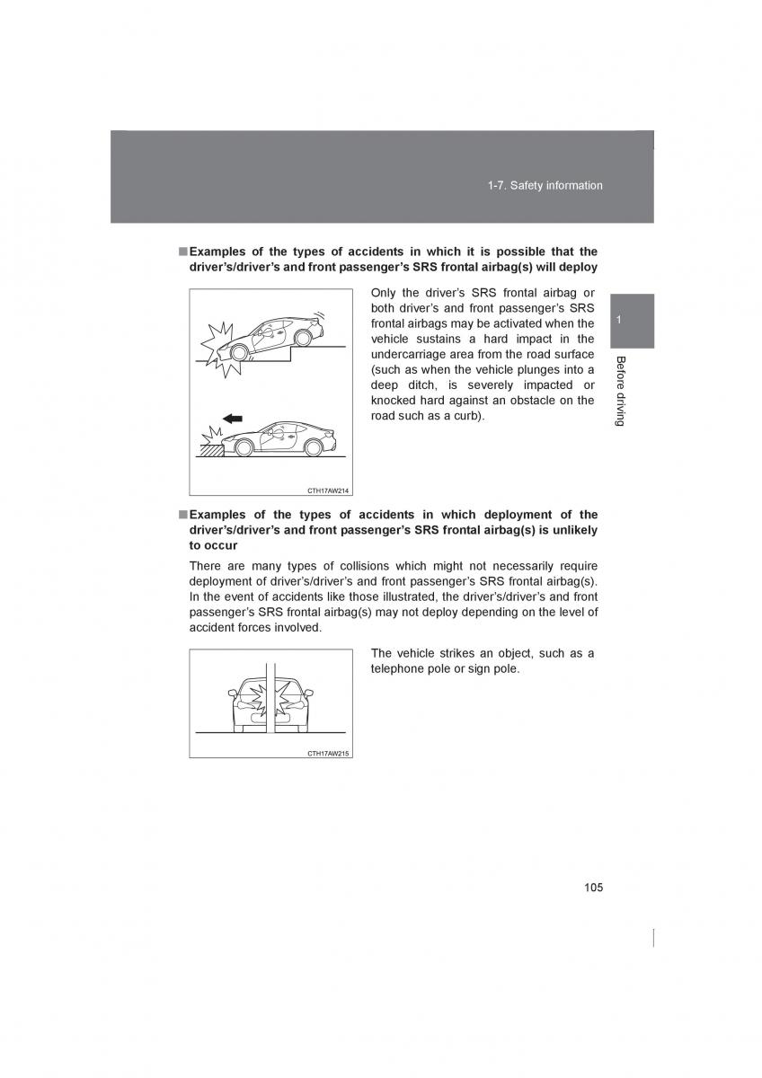 manual  Subaru BRZ owners manual / page 105