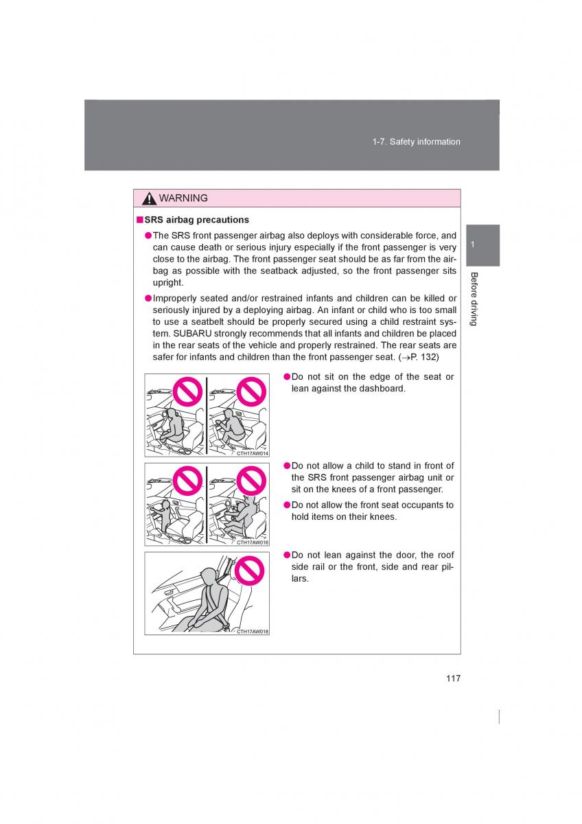 manual  Subaru BRZ owners manual / page 117