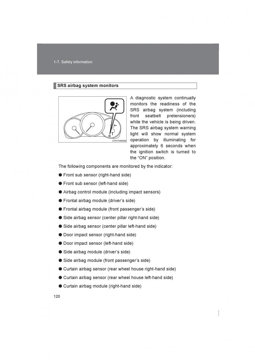 manual  Subaru BRZ owners manual / page 120