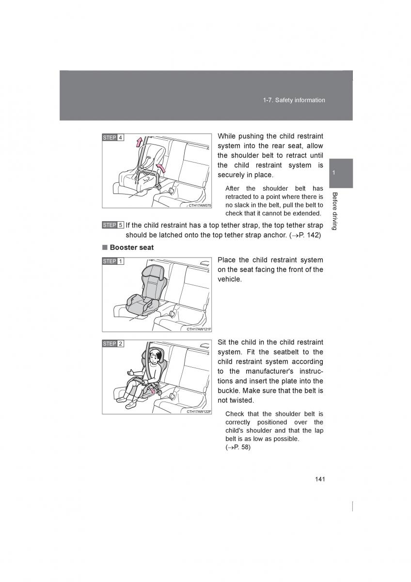 manual  Subaru BRZ owners manual / page 141