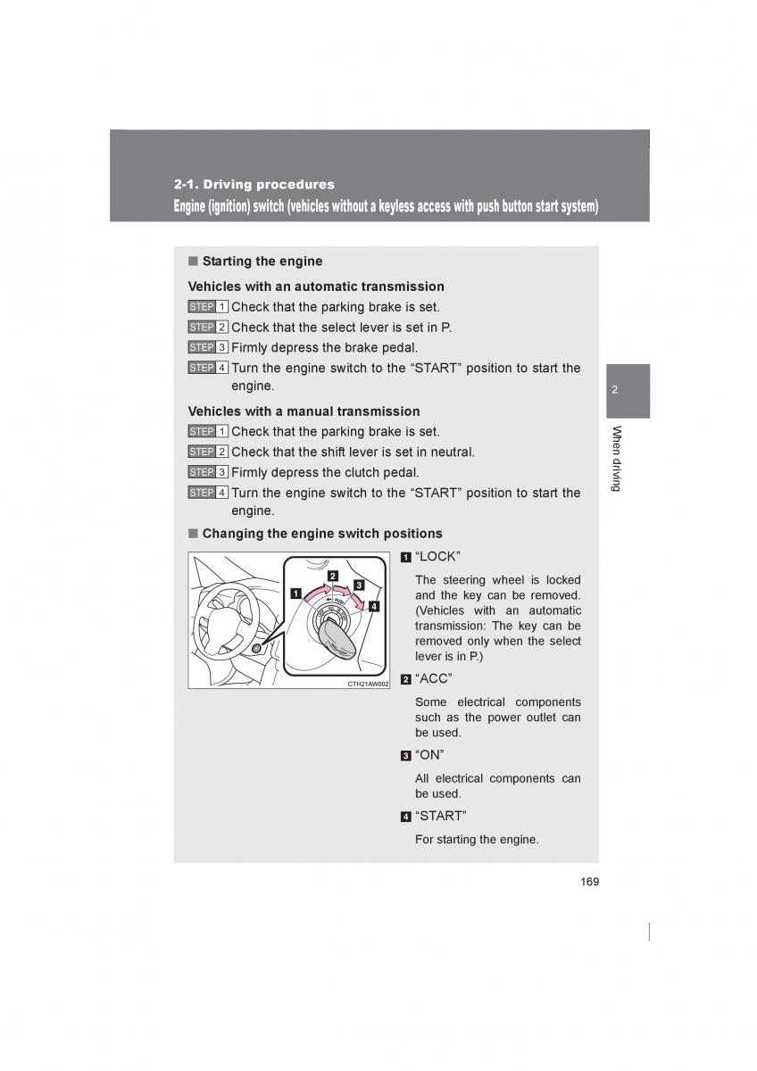 manual  Subaru BRZ owners manual / page 169