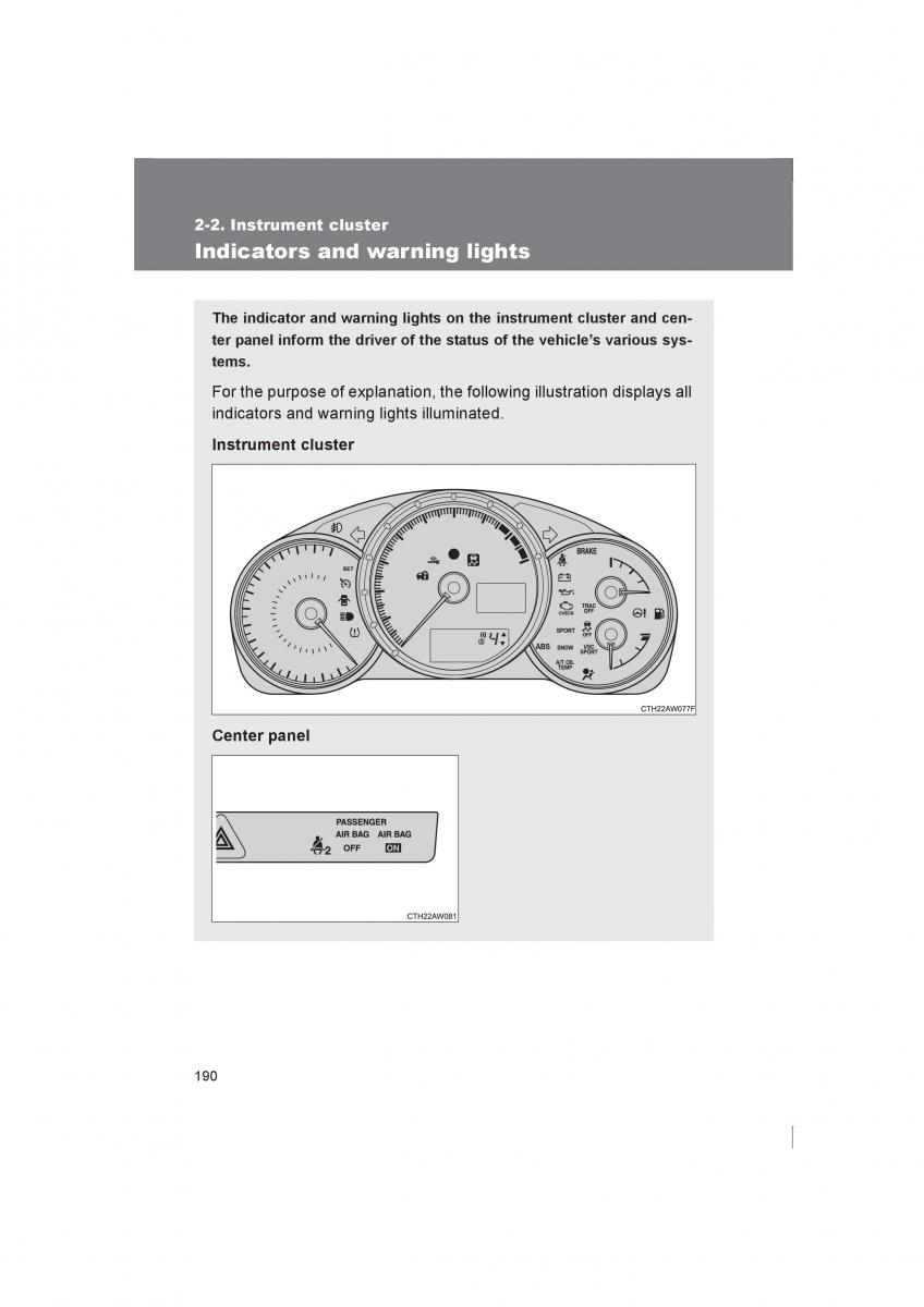 manual  Subaru BRZ owners manual / page 190