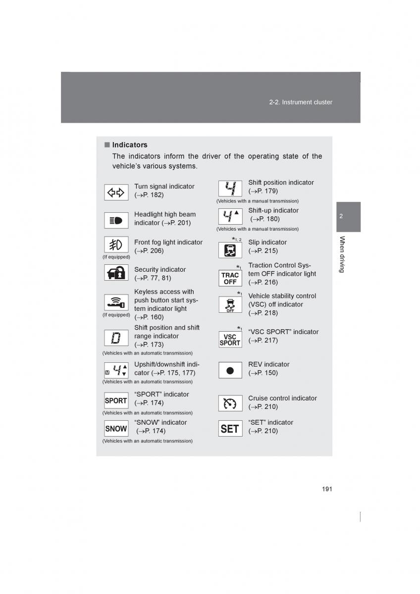 manual  Subaru BRZ owners manual / page 191