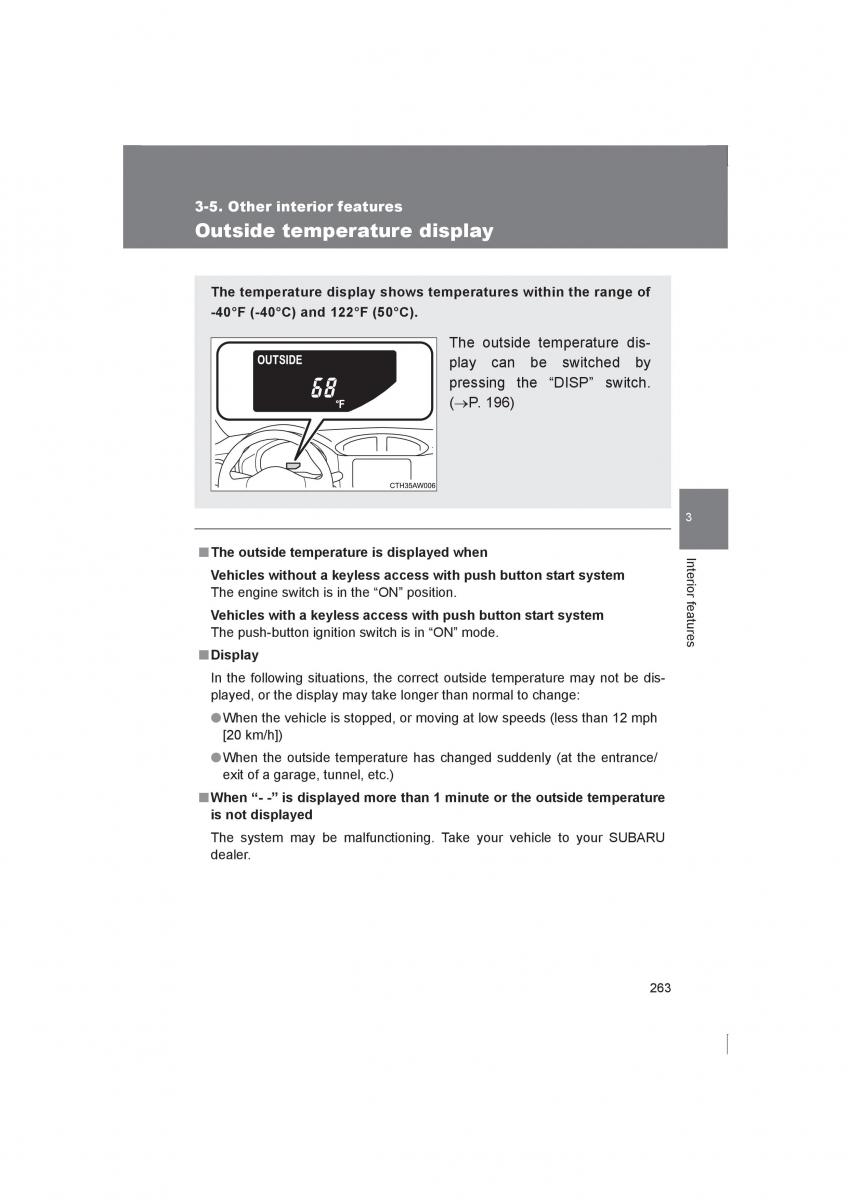 manual  Subaru BRZ owners manual / page 263