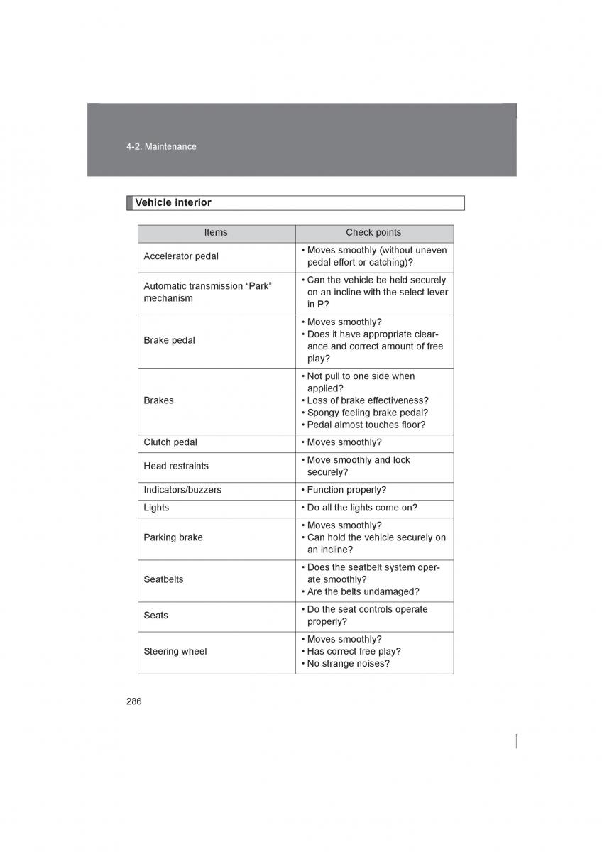 manual  Subaru BRZ owners manual / page 286