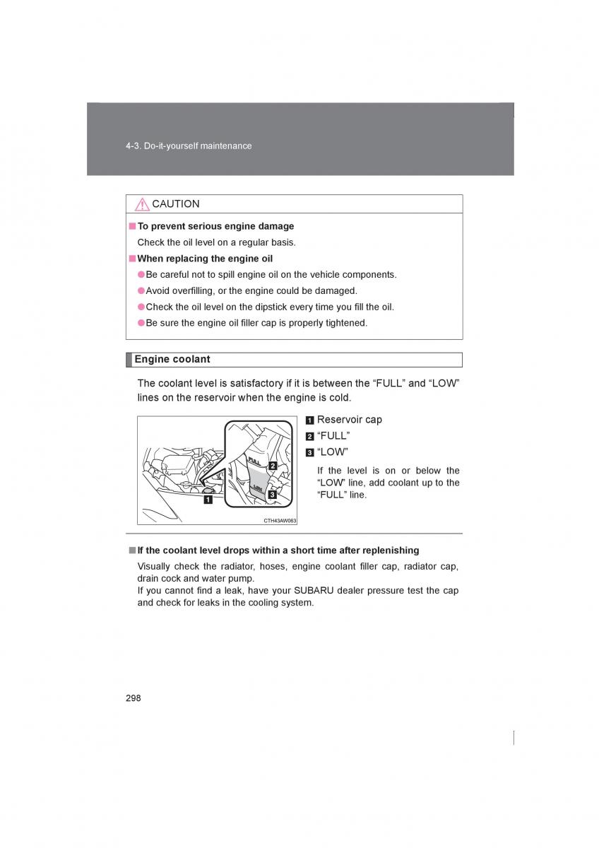 manual  Subaru BRZ owners manual / page 298