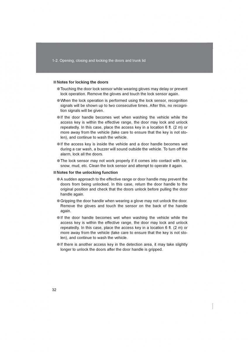 manual  Subaru BRZ owners manual / page 32