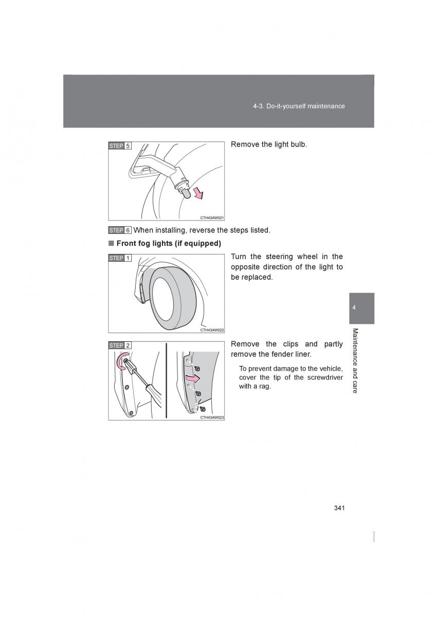 manual  Subaru BRZ owners manual / page 341