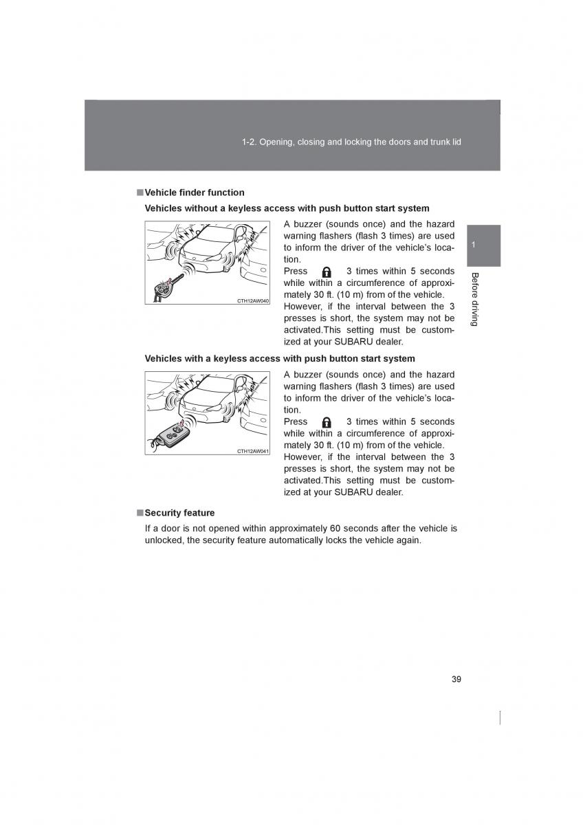 manual  Subaru BRZ owners manual / page 39