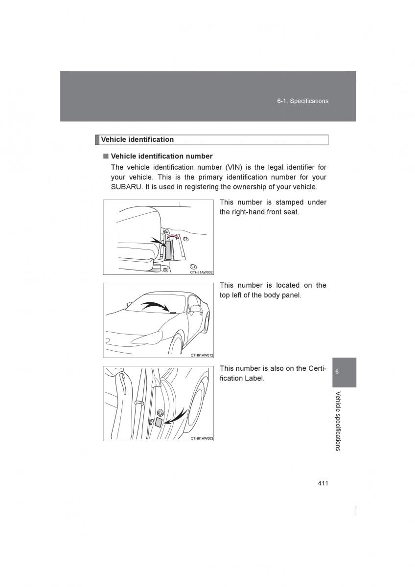 manual  Subaru BRZ owners manual / page 411