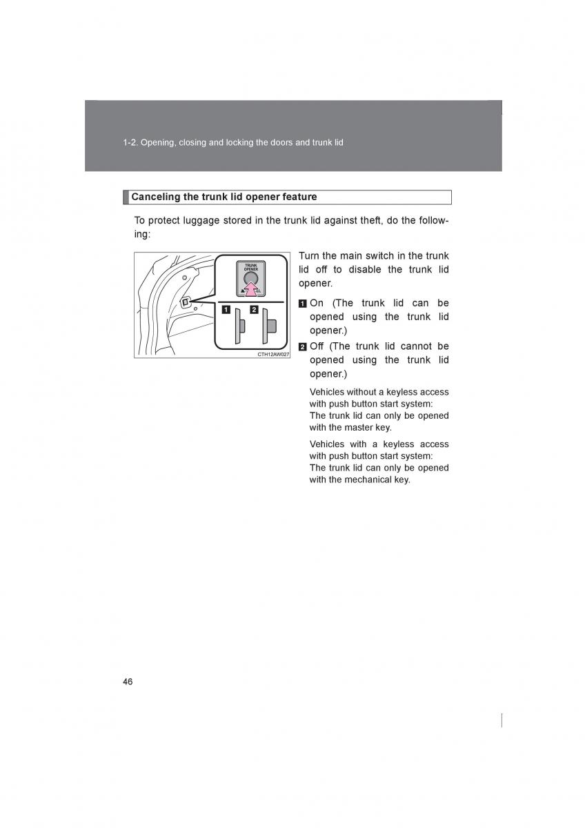 manual  Subaru BRZ owners manual / page 46