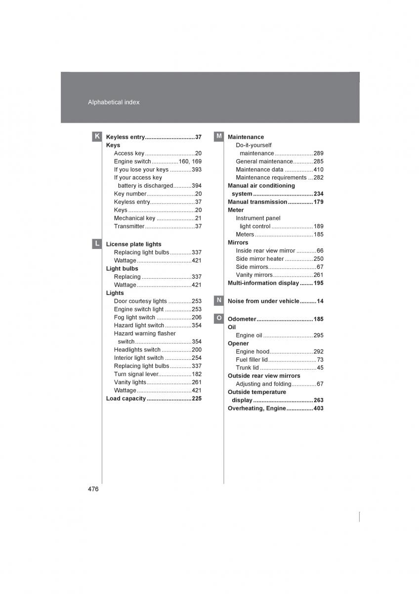 Subaru BRZ owners manual / page 476