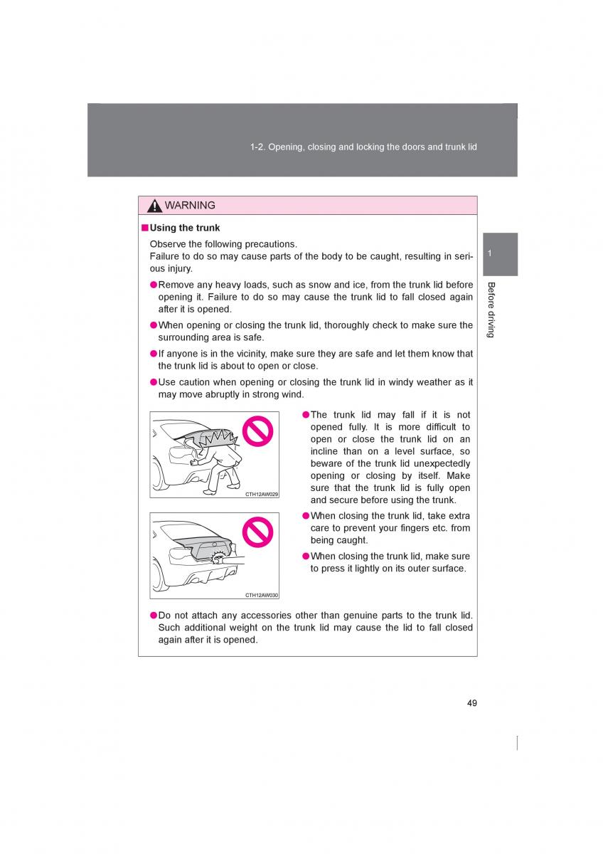 manual  Subaru BRZ owners manual / page 49