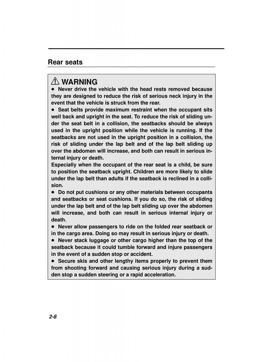 Subaru Forester I 1 owners manual / page 60