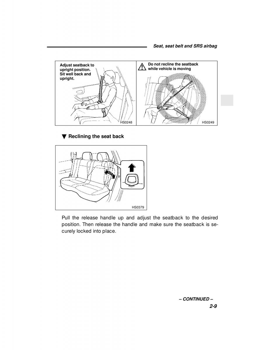 Subaru Forester I 1 owners manual / page 61