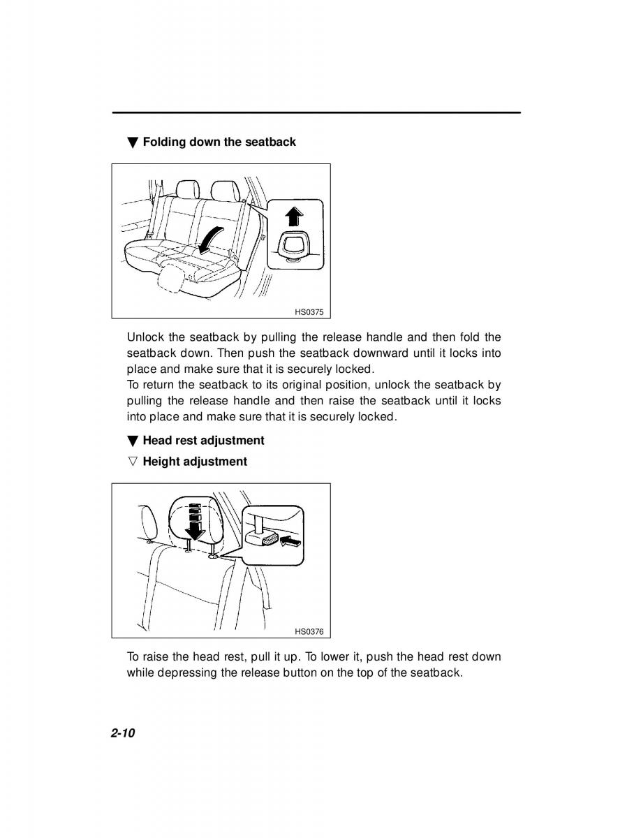 Subaru Forester I 1 owners manual / page 62