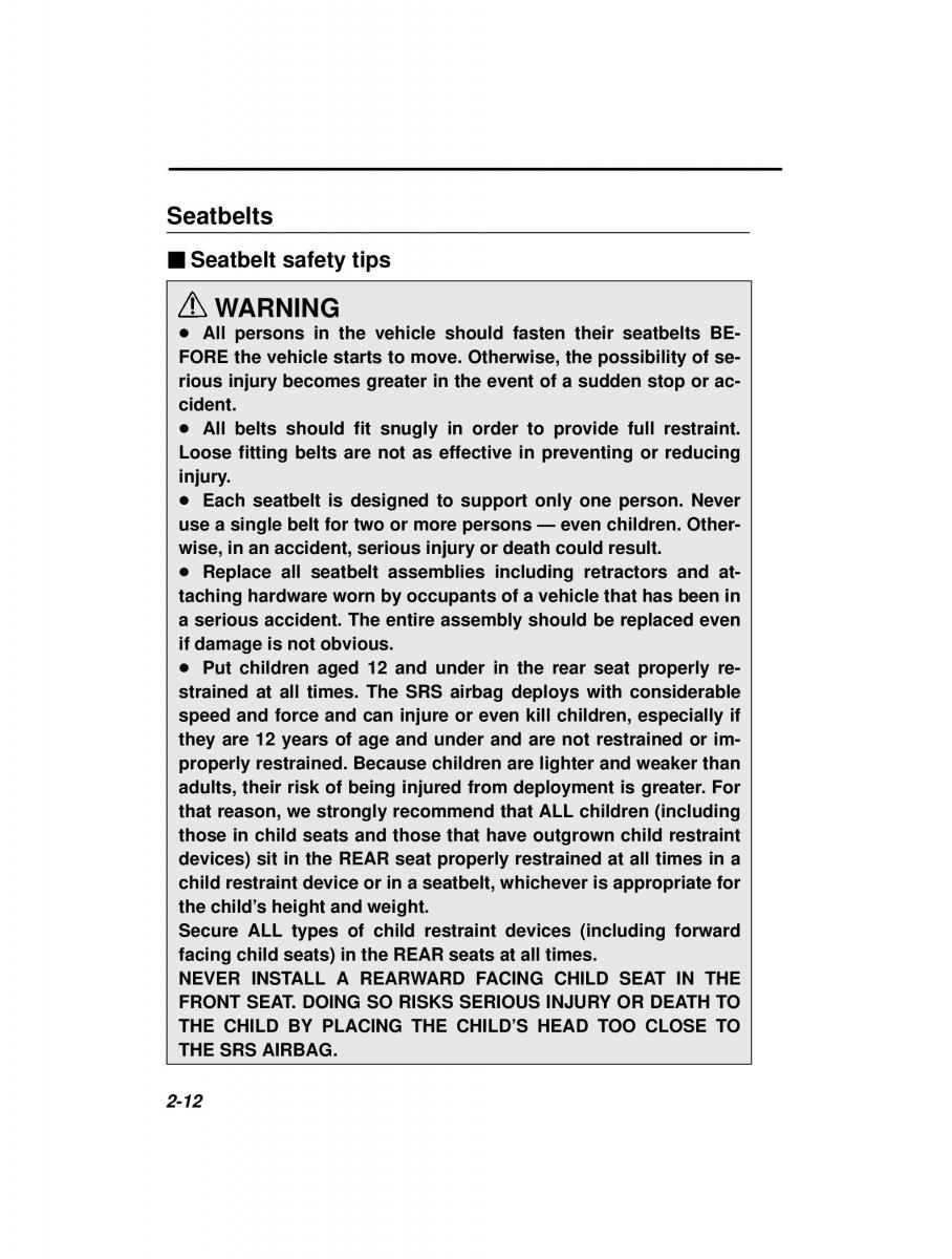 Subaru Forester I 1 owners manual / page 64