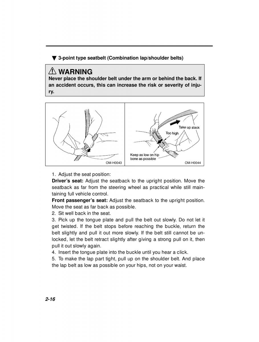 Subaru Forester I 1 owners manual / page 68