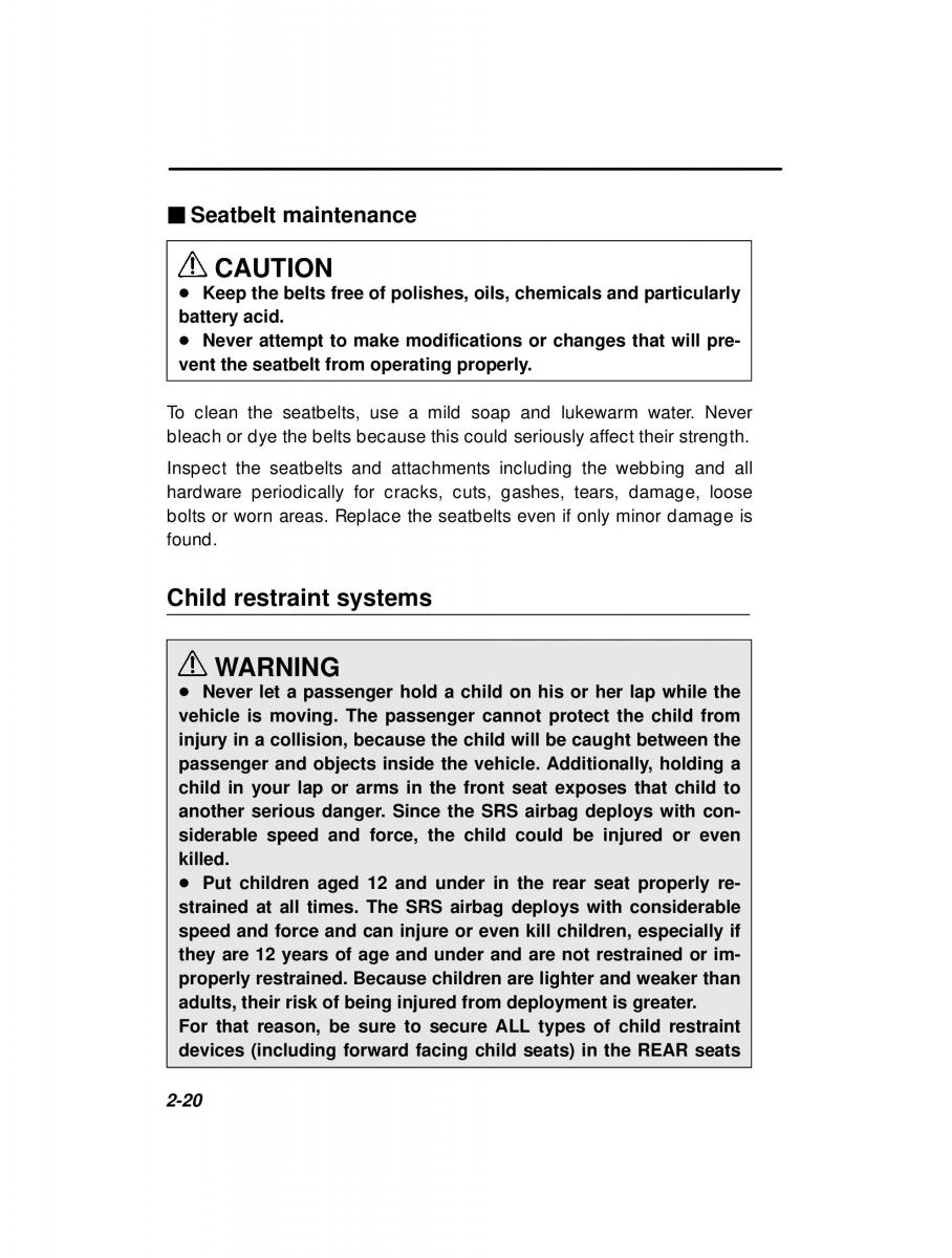 Subaru Forester I 1 owners manual / page 72