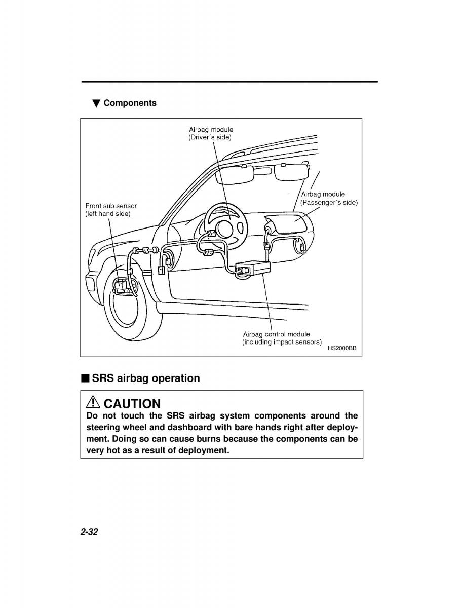 Subaru Forester I 1 owners manual / page 84