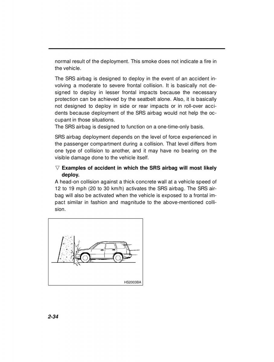 Subaru Forester I 1 owners manual / page 86